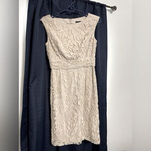 Silver lace short formal dress